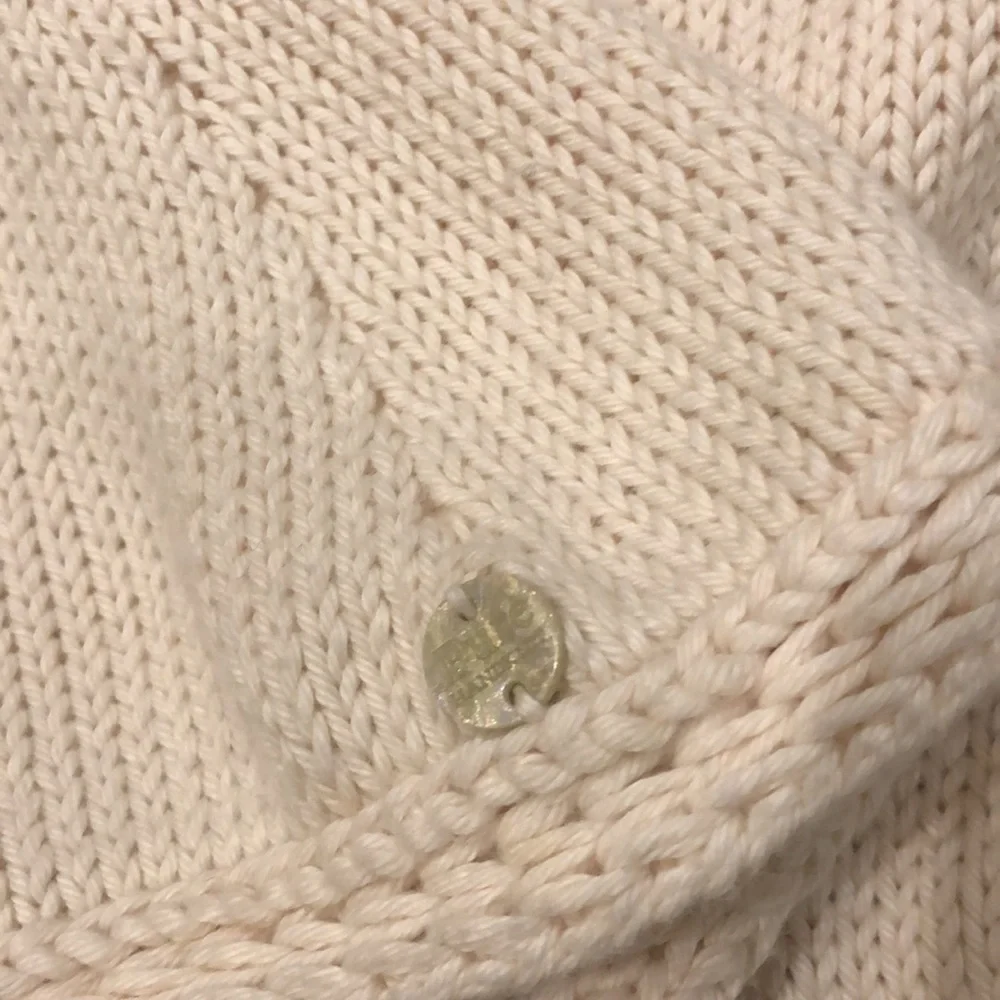 Pure Handknit Size S Cream Cardigan - Picture 6 of 7